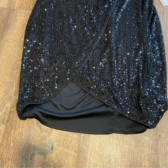 NWT Calvin Klein Black Sequin Skirt Size 6 - Picture 3 of 8